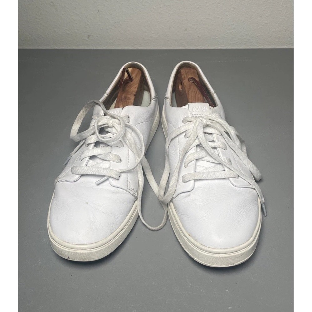 Olukai Pehuea Li 'ILI Womens Size 8.5 Casual White Leather Sneaker Shoe
